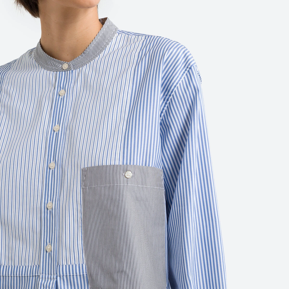 Soeur Chemise Ample, Col Mao, Manches Longues SEVILLE 3 Soeur Chemise Ample, Col Mao, Manches Longues SEVILLE – Image 3