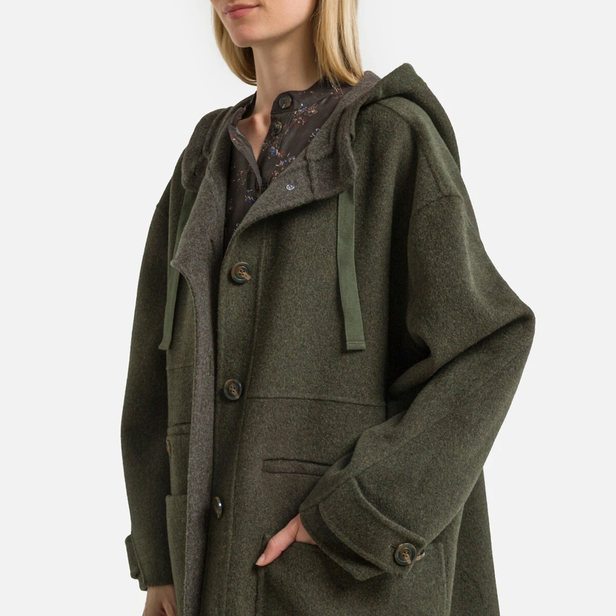 Soeur Manteau Long Capuche Boutonnée RAOUL 3 Soeur Manteau Long Capuche Boutonnée RAOUL – Image 3