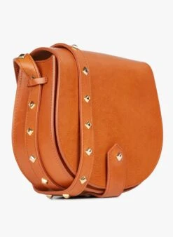 LE MAMOUR CLOUS - Besace à Studs En Cuir | Marron -Soeur 2713185