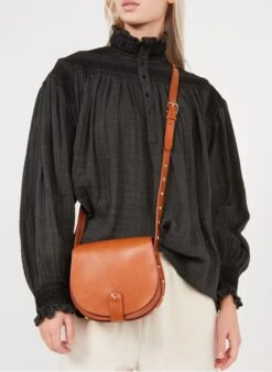 LE MAMOUR CLOUS - Besace à Studs En Cuir | Marron -Soeur 2740975