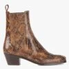 Soeur GAZETTE - Bottines En Cuir Imprimé Motif Python | Marron