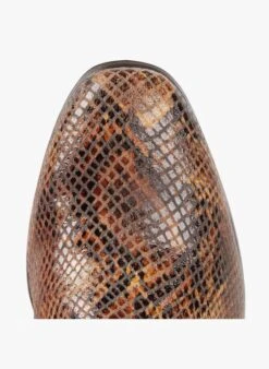 Soeur GAZETTE - Bottines En Cuir Imprimé Motif Python | Marron -Soeur 3025956