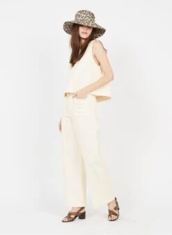 Soeur HARRY - Pantalon Large Taille Haute En Twill De Coton | Beige 14 Soeur HARRY - Pantalon Large Taille Haute En Twill De Coton | Beige -Soeur 3322341