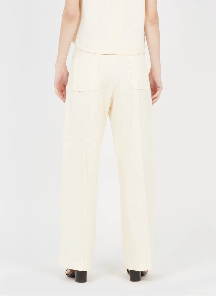Soeur HARRY - Pantalon Large Taille Haute En Twill De Coton | Beige 2 Soeur HARRY - Pantalon Large Taille Haute En Twill De Coton | Beige – Image 2