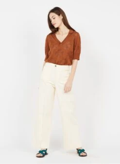Soeur HARRY - Pantalon Large Taille Haute En Twill De Coton | Beige 18 Soeur HARRY - Pantalon Large Taille Haute En Twill De Coton | Beige -Soeur 3322356