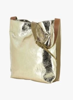 LE ENZO - Cabas En Cuir Métallisé | Doré -Soeur 3596513