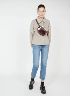 LA LILI - Banane En Cuir Métallisé | Rouge -Soeur 3768707