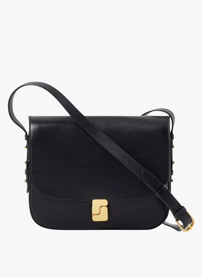 Soeur BELLISSIMA MAXI - Sac Bandoulière En Cuir Glacé | Noir 1 Soeur BELLISSIMA MAXI - Sac Bandoulière En Cuir Glacé | Noir