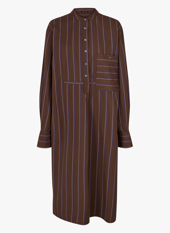 Soeur PIA - Robe Longue En Popeline De Coton Rayé | Multicolore 3 Soeur PIA - Robe Longue En Popeline De Coton Rayé | Multicolore – Image 3
