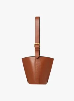 Soeur SAUL MINI - Sac Seau En Cuir Souple | Marron