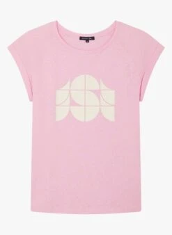 Soeur VALENTINA - Tee-shirt Col Rond Sérigraphié En Coton Mélangé | Rose 7 Soeur VALENTINA - Tee-shirt Col Rond Sérigraphié En Coton Mélangé | Rose -Soeur 3984912