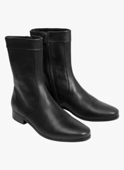 Soeur ECAILLE - Bottines Plates En Cuir Lisse | Noir