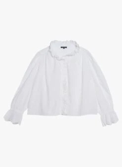 Soeur DAISYA - Chemise Col Victorien Avec Broderies Anglaises En Coton | Blanc -Soeur 3985006