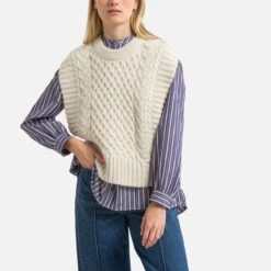 Soeur Pull Col Rond Sans Manches Maille Tricot VEGAS
