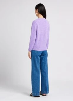 Soeur ENVIE - Pull Col Rond En Maille | Violet -Soeur 4009687 1