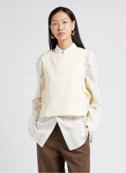 Soeur TISHKA - Top Col Rond En Toile De Coton | Beige 10 Soeur TISHKA - Top Col Rond En Toile De Coton | Beige -Soeur 4009703