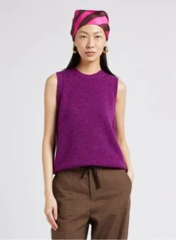 Soeur NAMASTE - Pull Sans Manches En Maille | Violet