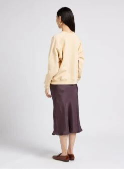 Soeur FEVER - Jupe Midi Fluide En Satin | Kaki -Soeur 4009725