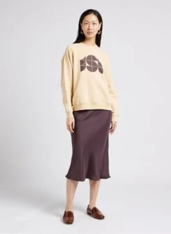 Soeur FEVER - Jupe Midi Fluide En Satin | Kaki -Soeur 4009727