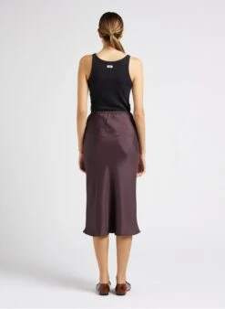 Soeur FEVER - Jupe Midi Fluide En Satin | Kaki -Soeur 4012157