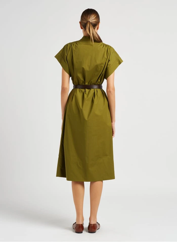 Soeur MARTINIQUE - Robe Midi En Popeline De Coton | Vert 6 Soeur MARTINIQUE - Robe Midi En Popeline De Coton | Vert – Image 6