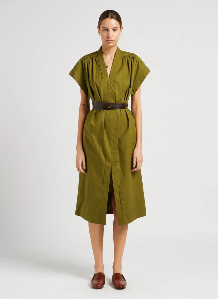 Soeur MARTINIQUE - Robe Midi En Popeline De Coton | Vert 1 Soeur MARTINIQUE - Robe Midi En Popeline De Coton | Vert