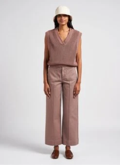 Soeur PAX - Pull Col V En Coton | Marron -Soeur 4052095 2