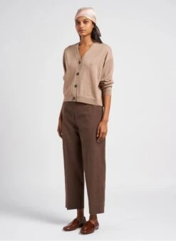 Soeur SARAJEVO - Pantalon Droit Chiné En Lin | Marron -Soeur 4052105 1