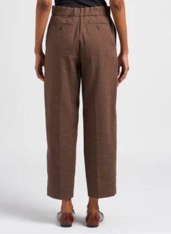 Soeur SARAJEVO - Pantalon Droit Chiné En Lin | Marron -Soeur 4052107