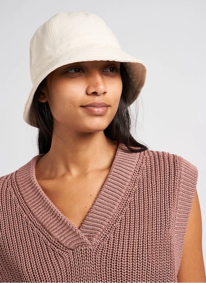 Soeur POTTI - Chapeau Rond En Coton | Beige 2 Soeur POTTI - Chapeau Rond En Coton | Beige – Image 2