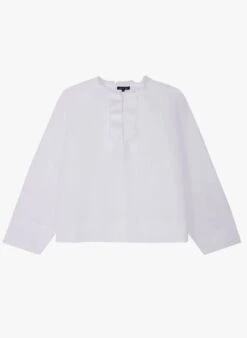 Soeur THEMA - Blouse Col Mao à Volants En Coton | Blanc 7 Soeur THEMA - Blouse Col Mao à Volants En Coton | Blanc -Soeur 4056843