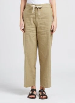 Soeur SARAJEVO - Pantalon Droit Chiné En Lin | Beige