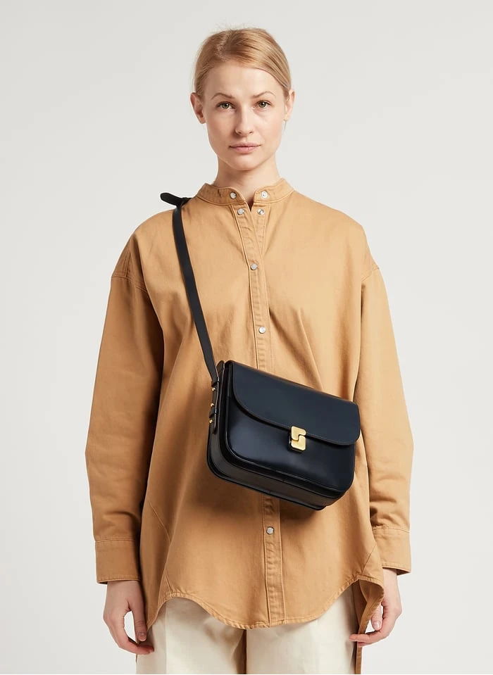 Soeur BELLISSIMA MAXI - Sac Bandoulière En Cuir Glacé | Bleu 2 Soeur BELLISSIMA MAXI - Sac Bandoulière En Cuir Glacé | Bleu – Image 2