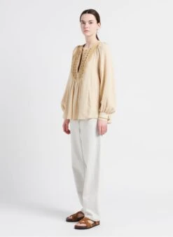 Soeur TULSA - Sandales Plates En Cuir Velours | Blanc 20 Soeur TULSA - Sandales Plates En Cuir Velours | Blanc -Soeur 4085328