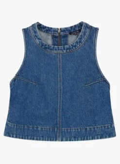 Soeur PAMPA - Top Court En Denim | Jean Délavé