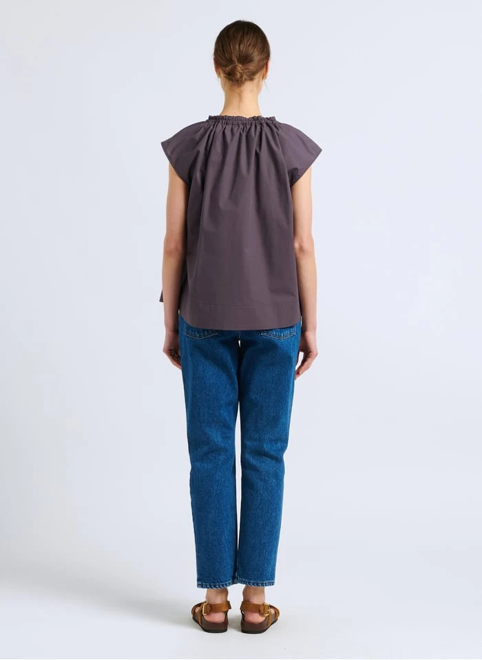 Soeur TANGER - Top En Popeline De Coton | Gris 5 Soeur TANGER - Top En Popeline De Coton | Gris – Image 5