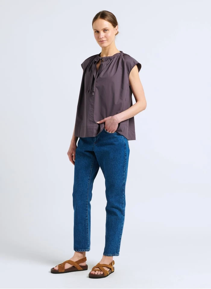 Soeur TANGER - Top En Popeline De Coton | Gris 4 Soeur TANGER - Top En Popeline De Coton | Gris – Image 4