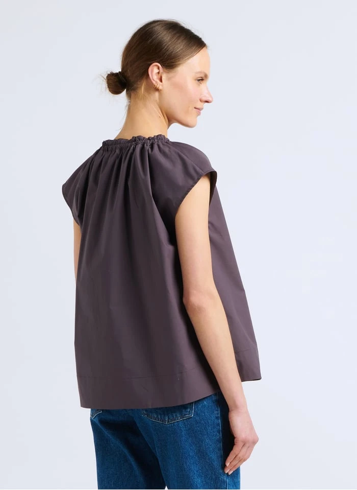 Soeur TANGER - Top En Popeline De Coton | Gris 2 Soeur TANGER - Top En Popeline De Coton | Gris – Image 2