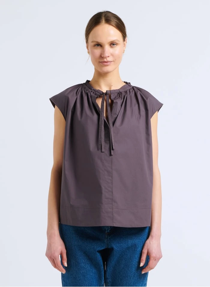 Soeur TANGER - Top En Popeline De Coton | Gris 1 Soeur TANGER - Top En Popeline De Coton | Gris