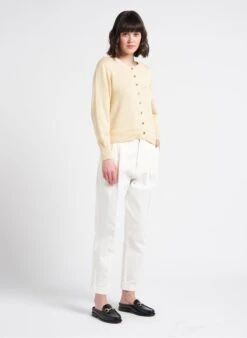 Soeur TITA - Cardigan Col Rond En Coton | Beige -Soeur 4128464
