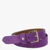 TURENNE - Ceinture En Cuir Velours | Violet