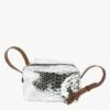 LE MINI SOHNA - Sac Bandoulière En Cuir Embossé | Argent