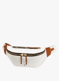 LA COCO - Sac Banane En Cuir Verni | Blanc -Soeur 4132300