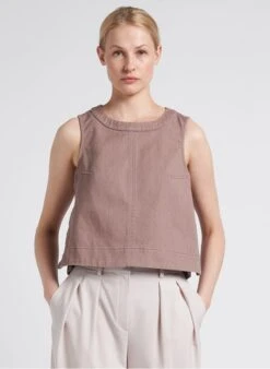 Soeur PAMPA - Top Col Rond En Toile De Coton | Violet