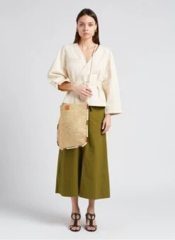 Soeur TAHO - Veste Kimono Croisée En Coton Bio | Beige -Soeur 4151907