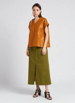 Soeur UZES - Top Ample Col V En Lin | Marron -Soeur 4151912