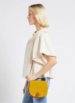 LE MAMOUR - Sac Bandoulière En Cuir Bi-matière | Multicolore -Soeur 4170358