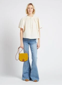 LE MAMOUR - Sac Bandoulière En Cuir Bi-matière | Multicolore -Soeur 4170359