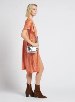 LE MINI SOHNA - Sac Bandoulière En Cuir Embossé | Argent -Soeur 4170551