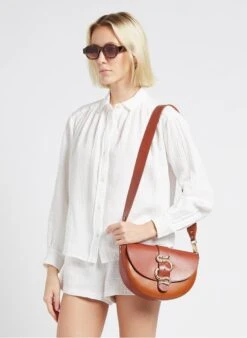 LE GABIE CRUSH - Sac Bandoulière En Cuir | Marron -Soeur 4170589